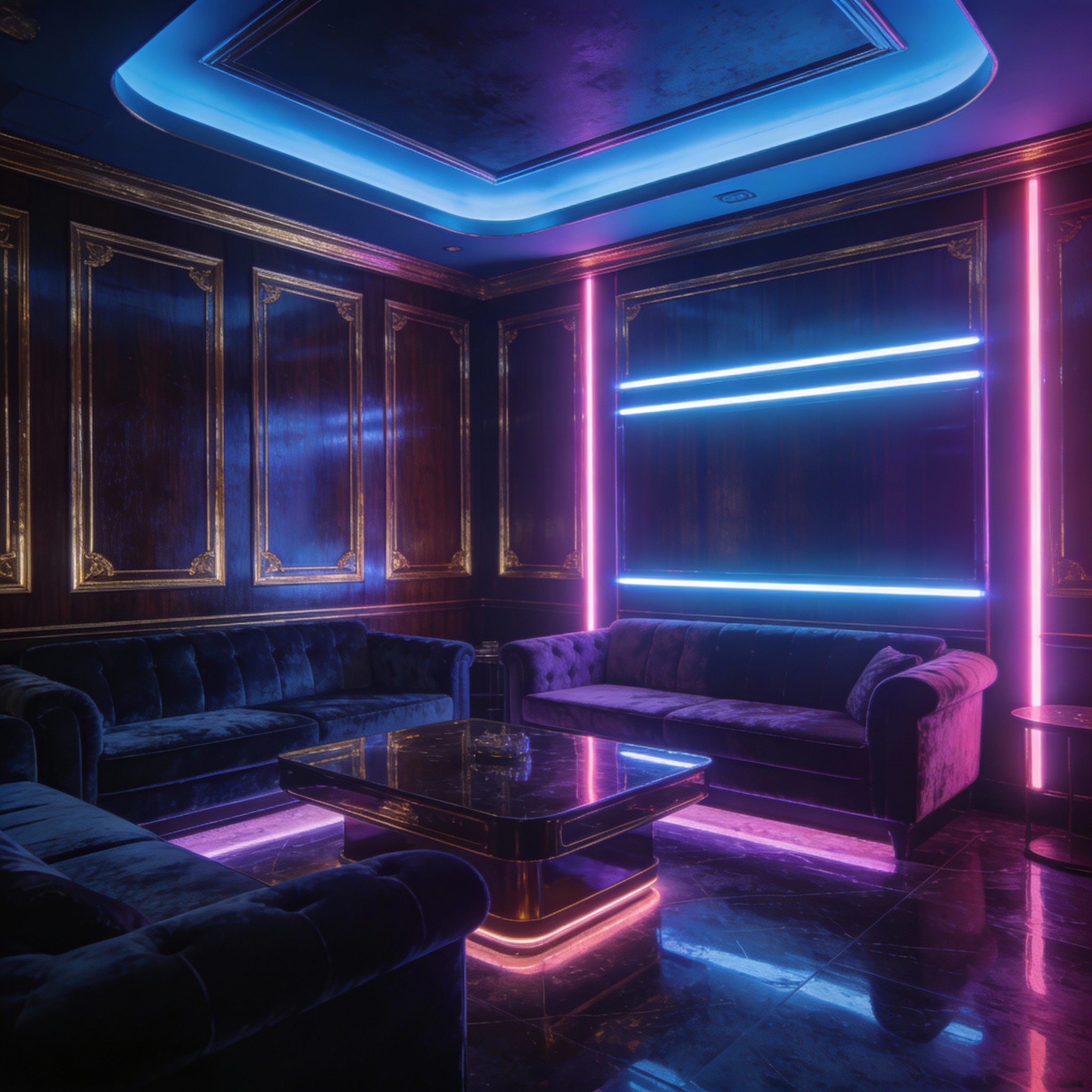 파티 분위기 조명